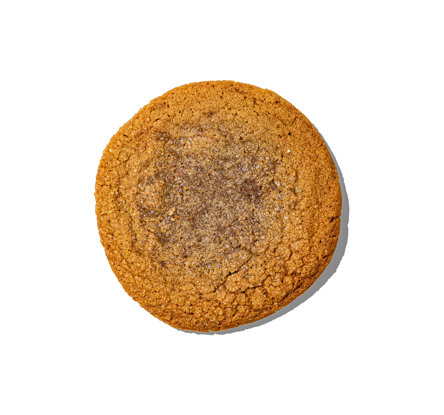 Brown cookie on a white background